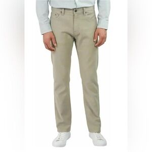 Jachs New York Men's Straight Stretch 5 Pocket Twill Pant (32W x 30 Tan)